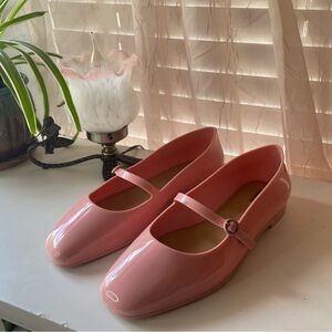 Melissa Pink Glossy Mary Jane Flats